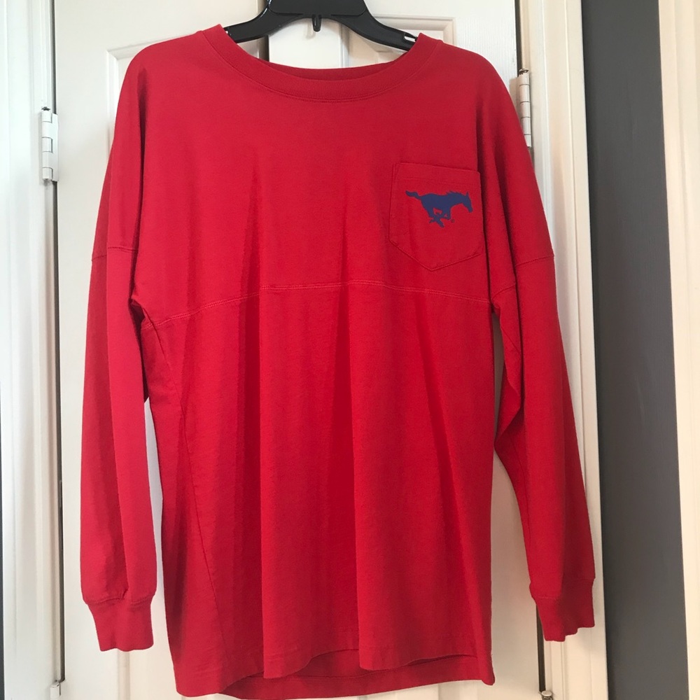 SMU mustang long sleeve PINK t shirt!